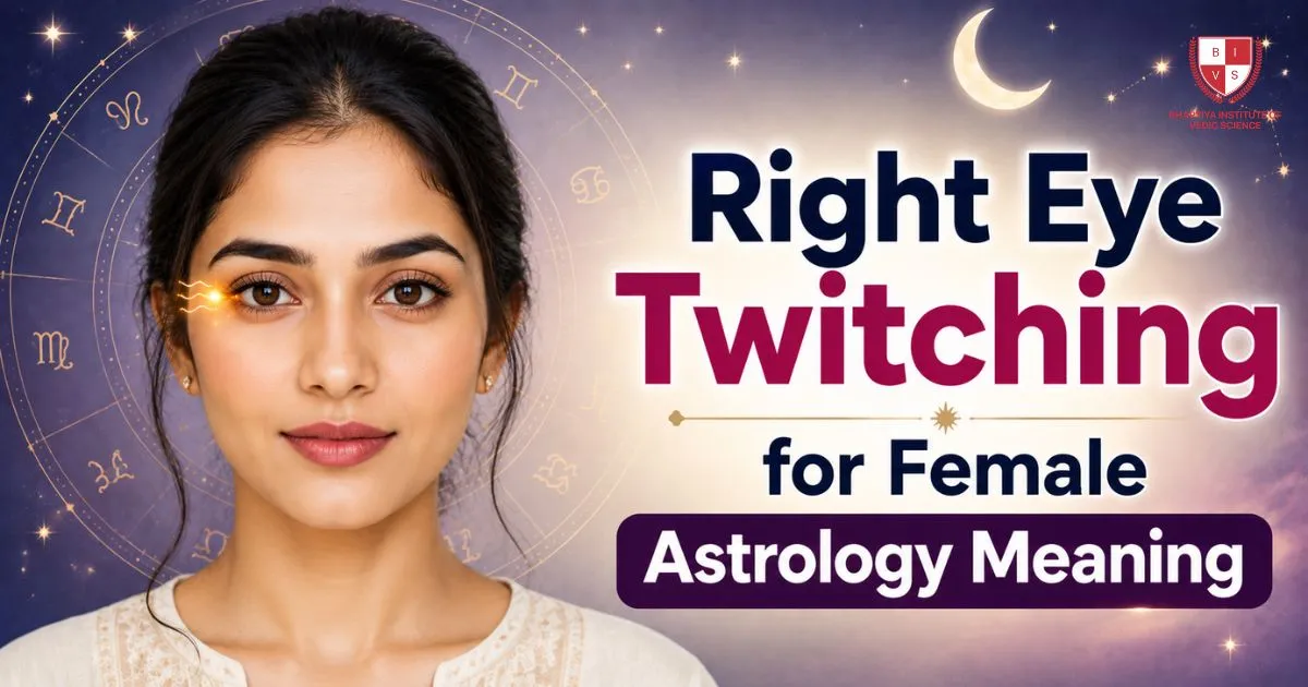 Right Eye Twitching for Female Astrology Meaning
