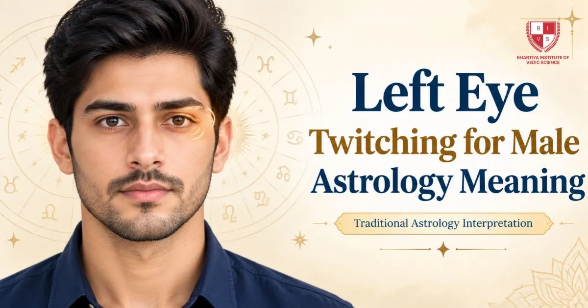 Left Eye Twitching for Male  Astrology Meaning